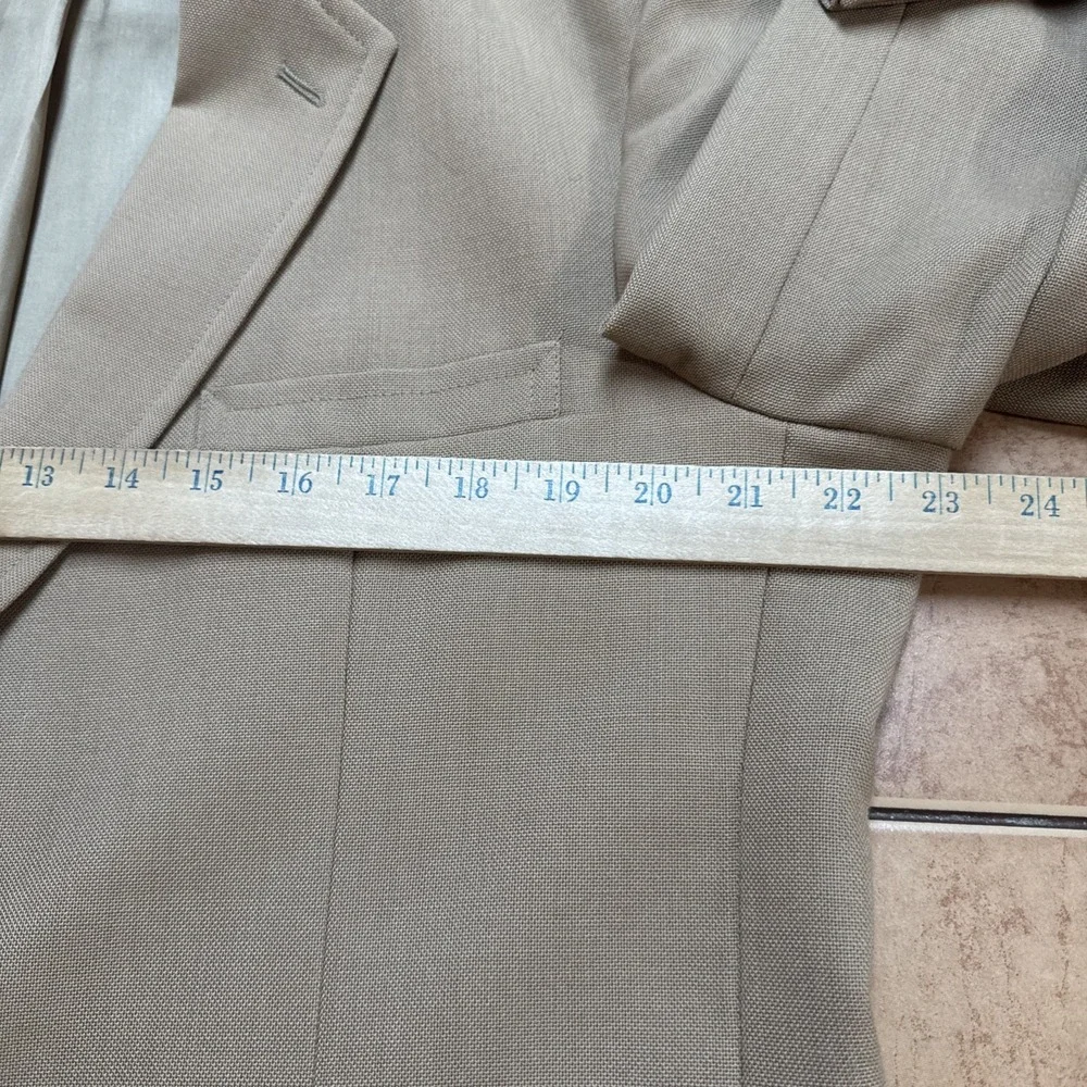 Five G's Camel Brown Gold Button Blazer Sport Coat Jacket 44R Slim Fit VTG USA